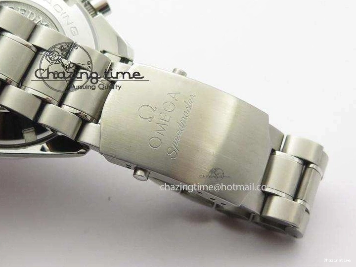 0228 Cozy Speedmaster Racing 40mm SS Black Dial On SS Bracelet A7750 ( Free Rubber Strap ) 8252